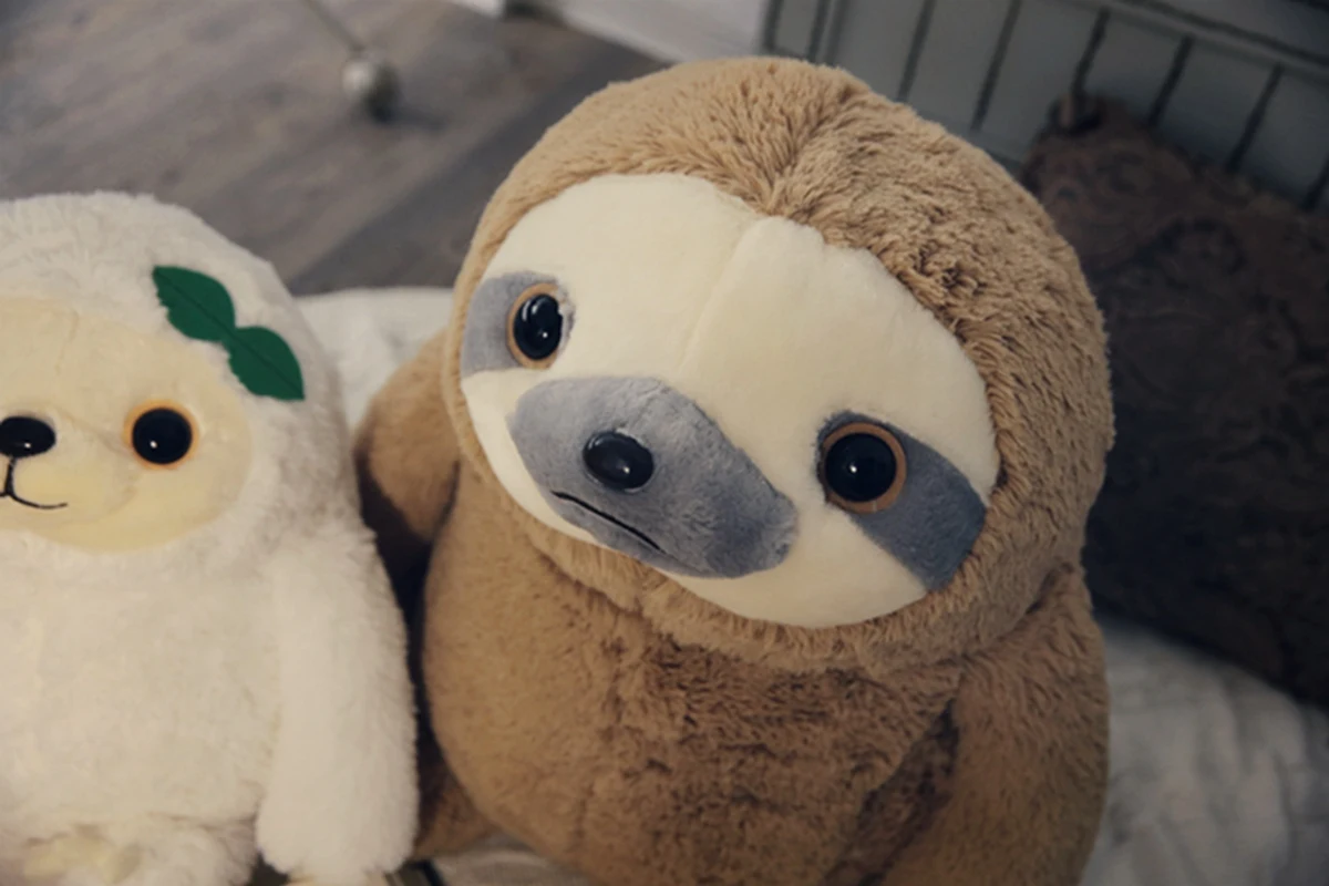 

1pcs dropshipping 40-50cm Cute Sloth Plush Toy Doll Movie&TV Stuffed Animal Cartoon Sloth Doll Children Birthday Gift for Kids