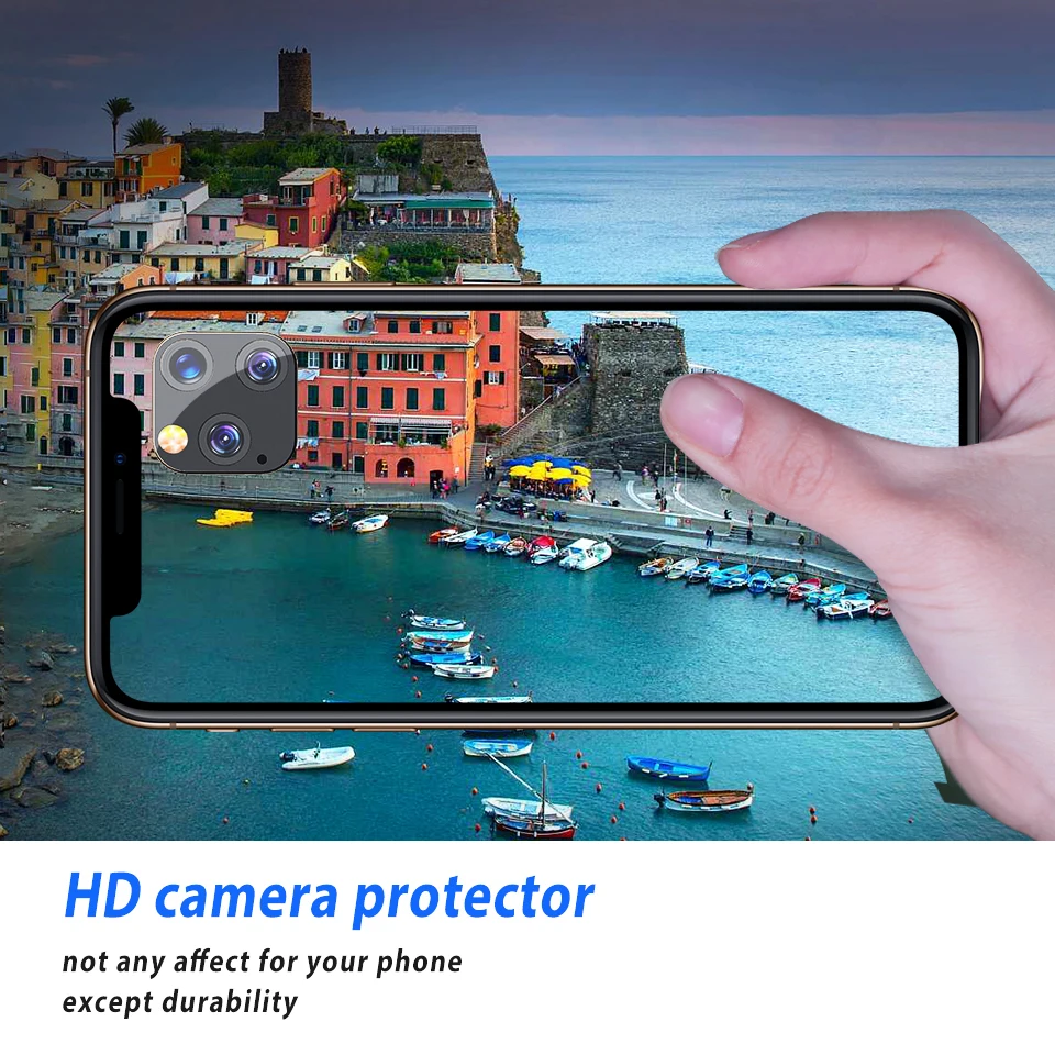 3-в-1 для iphone 11 Pro Max защита экрана и ударопрочный чехол камера закаленное стекло