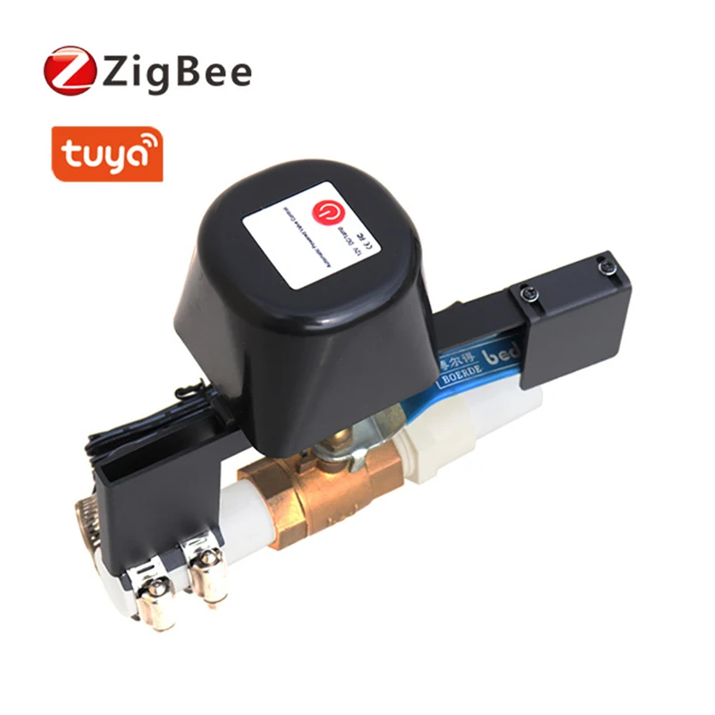 Tuya Zigbee автоматический клапан для газа воды контроллер работать с детектор утечки