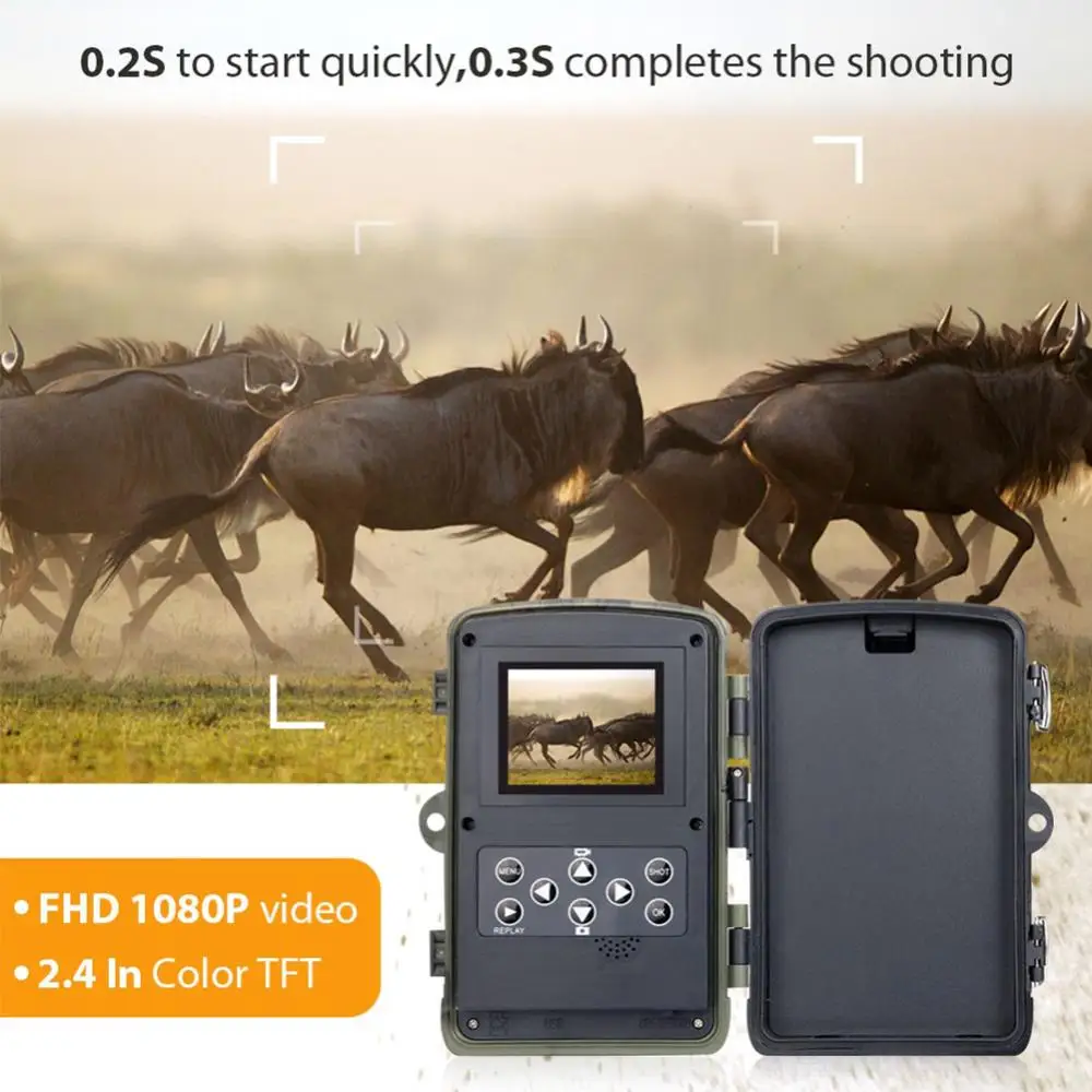 HC 801A Охота тропа охотничья ловушка Камера дичи ночь животных термальный фото