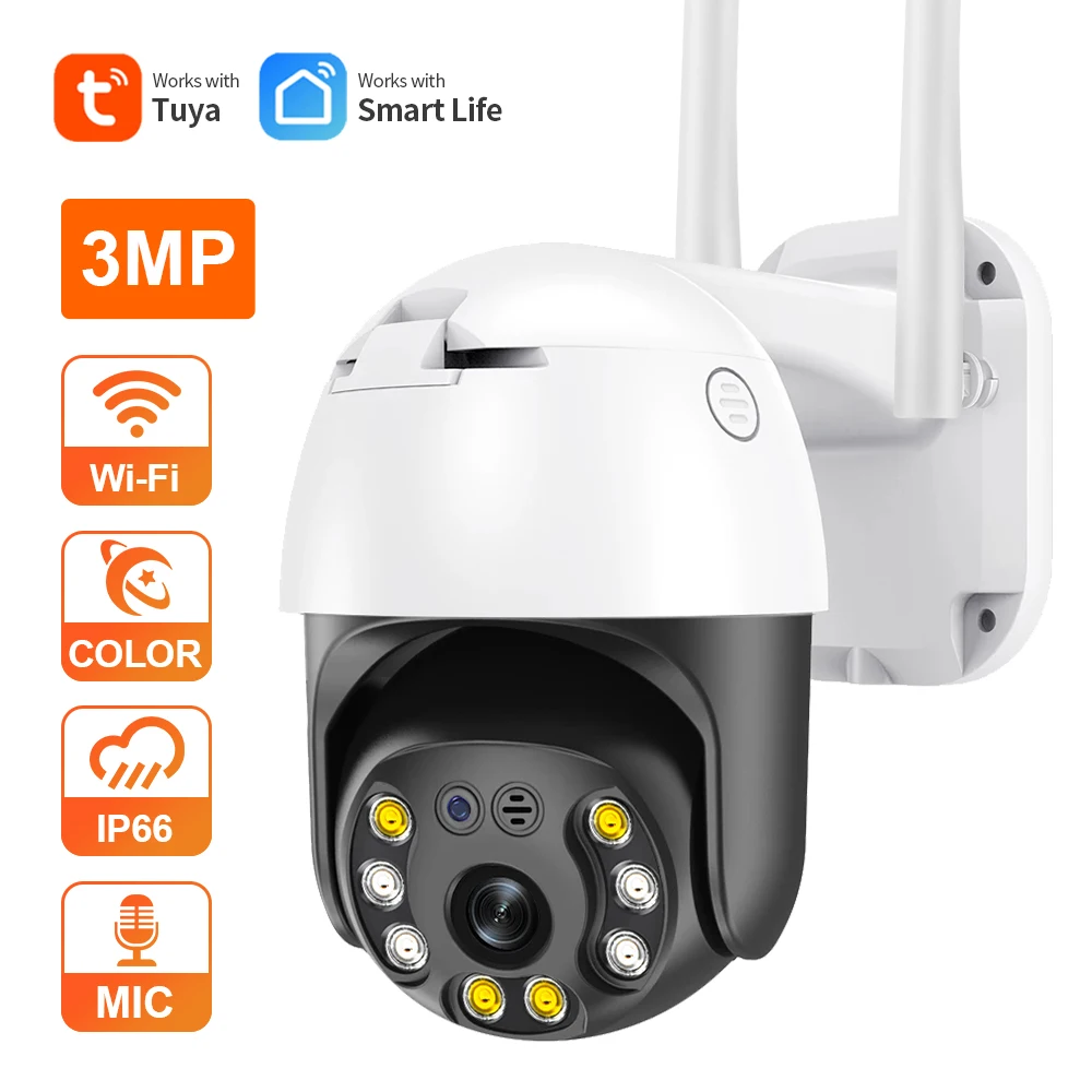 

TUYA 1080P HD Wireless Camera Night Vision 3MP Security Surveillance Two Way Audio Cam Wireless Automatic Tracking Monitor