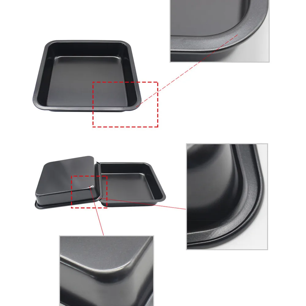 Мини-квадратная форма для торта 8 дюймов выпечки антипригарная посуда поднос
