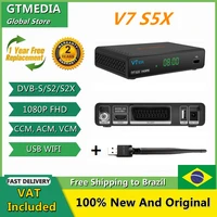 gtmedia v7 s5x dvb ss2s2x satellite receiver with usb wifi digital receptor support ccam online movieavsccmacmvcmm3u
