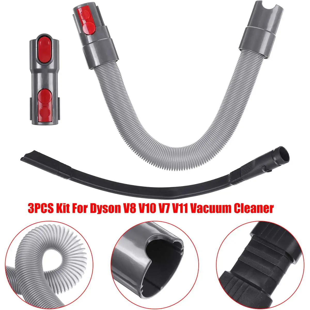 

Flexible Crevice Tool +Adapter +Hose Kit For Dyson V8 V10 V7 V11 Vacuum Cleaner Replacement Accessories Household Cleaning Tools