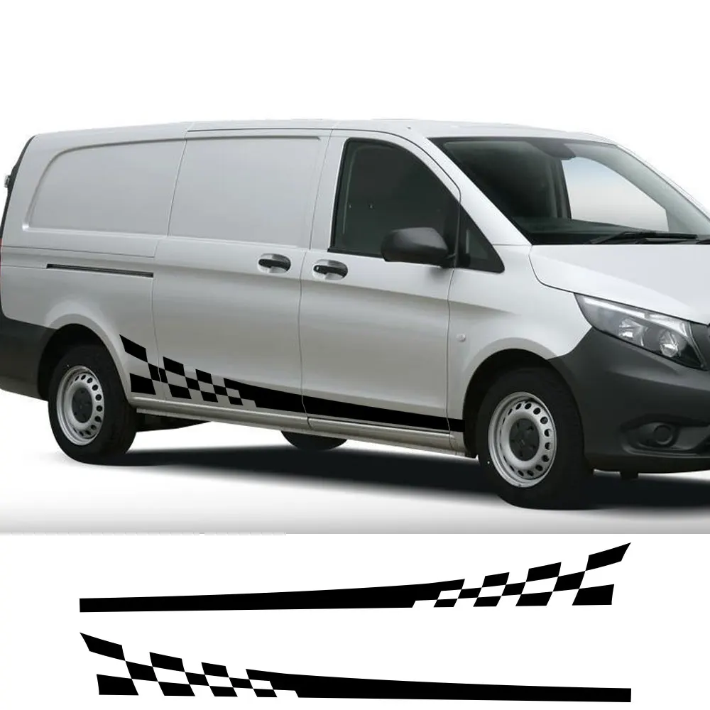 

2Pcs Car Stickers For Mercedes Benz Vito V Class Viano W638 W639 W447 Marco Polo EQV Camper Van Vinyl Decals Tuning Accessories