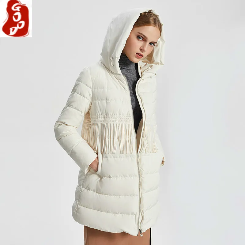 

Women's Down Jacket Autumn Winter Woman Coat Female Hooded Parkas Warm 90% White Duck Down Coats 2021 Mujeres Abrigos Pph1365