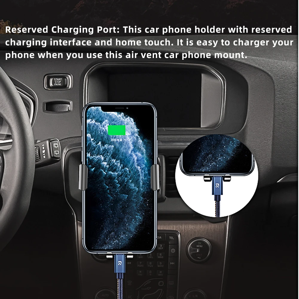 

Car Phone Holder For Phone Air Vent Clip Mount Mobile Cell Stand Smartphone GPS Support For iPhone 12 11 XS X XR Xiaomi
