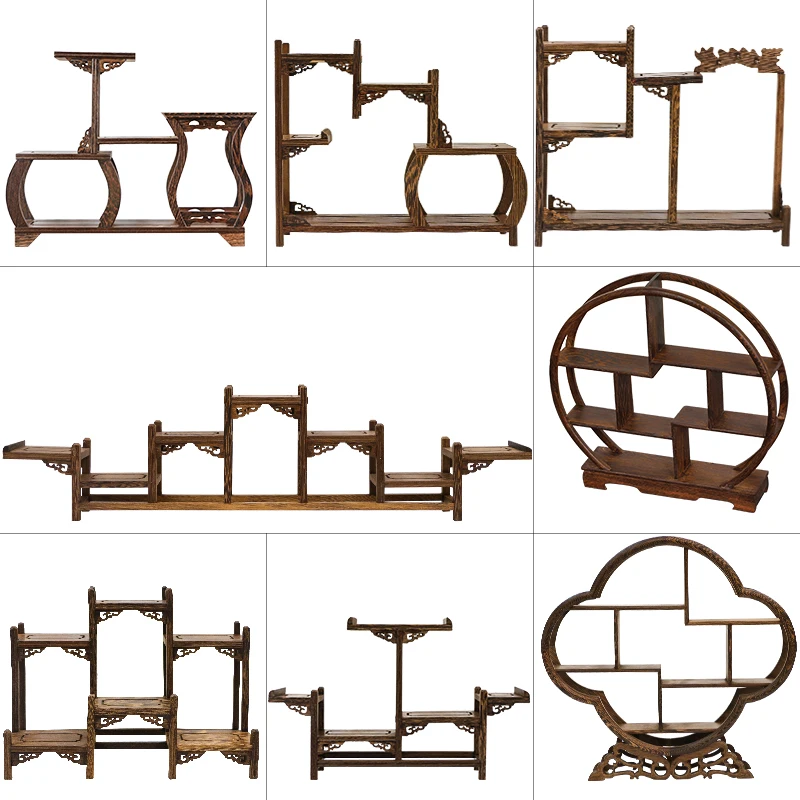 Маленький держатель для чайника из палисандра антикварные полки в китайском