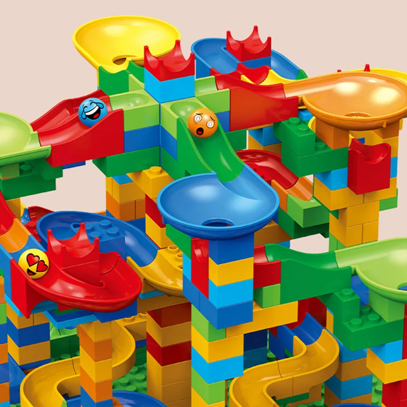 84-504pcs Small Size Marble Race Run Blocks Maze Ball Track Building Plastic Funnel Slide Assemble Bricks Kids Gift | Игрушки и хобби