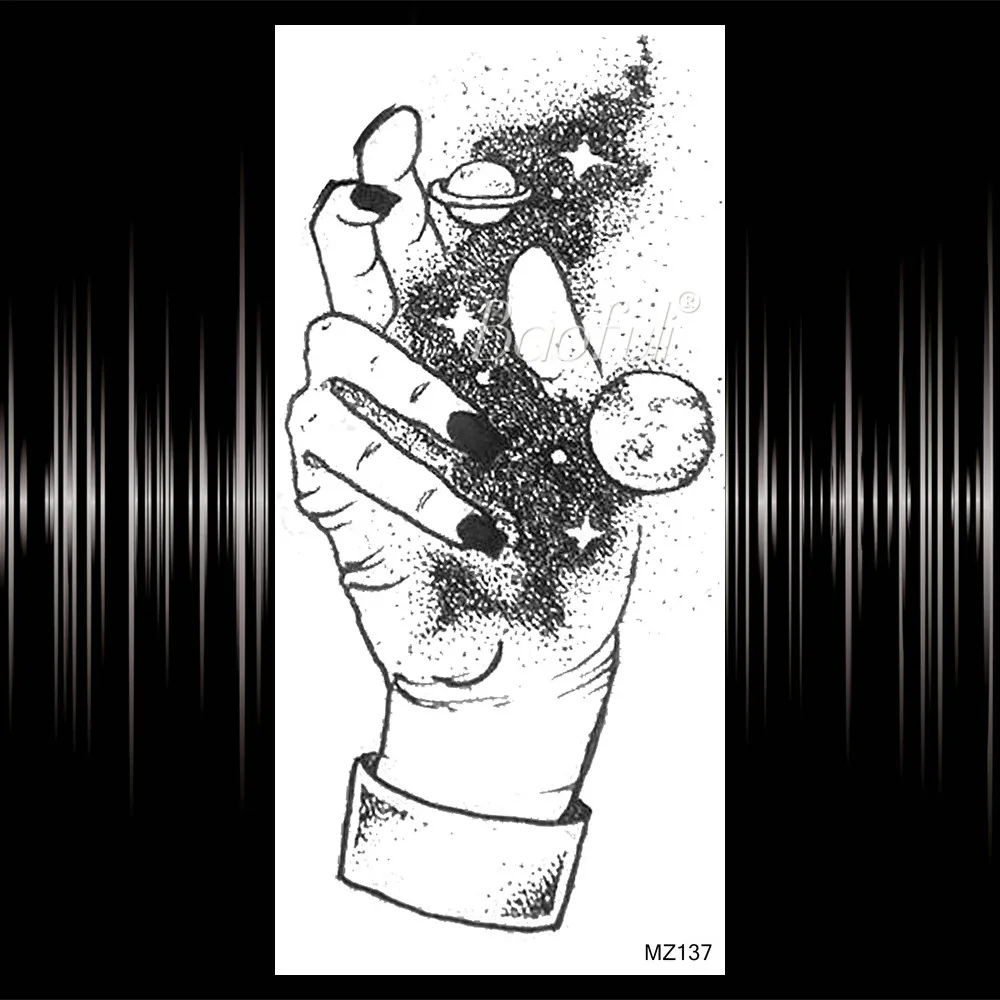 Временные татуировки для мужчин и женщин синяя галактика астронавт реалистичные