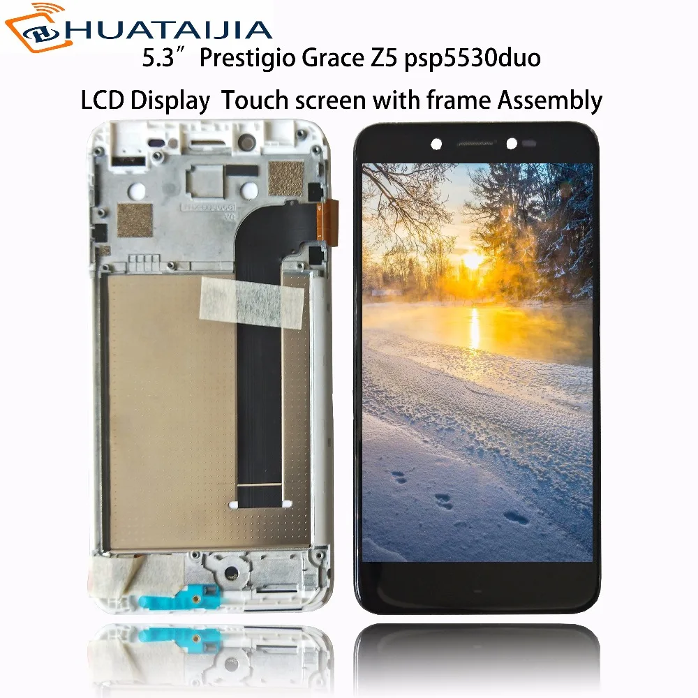 Panel digitalizador para coche, montaje de cristal de lente con pantalla LCD de 5,3 pulgadas, matriz + pantalla t&aacute;ctil, para Prestigio Grace Z5 psp5530duo psp5530 duo-2