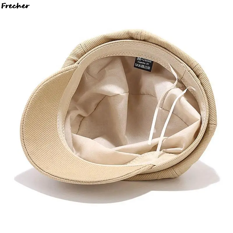 Korean Version Of The Autumn And Winter New Cap Fresh Cute Retro Corduroy Octagonal Hat Male Female Literary Artist Bere | Аксессуары