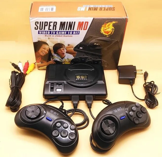 Новая Ретро Мини ТВ Видео игровая консоль для Sega MegaDrive 16 бит игр с 208 различными