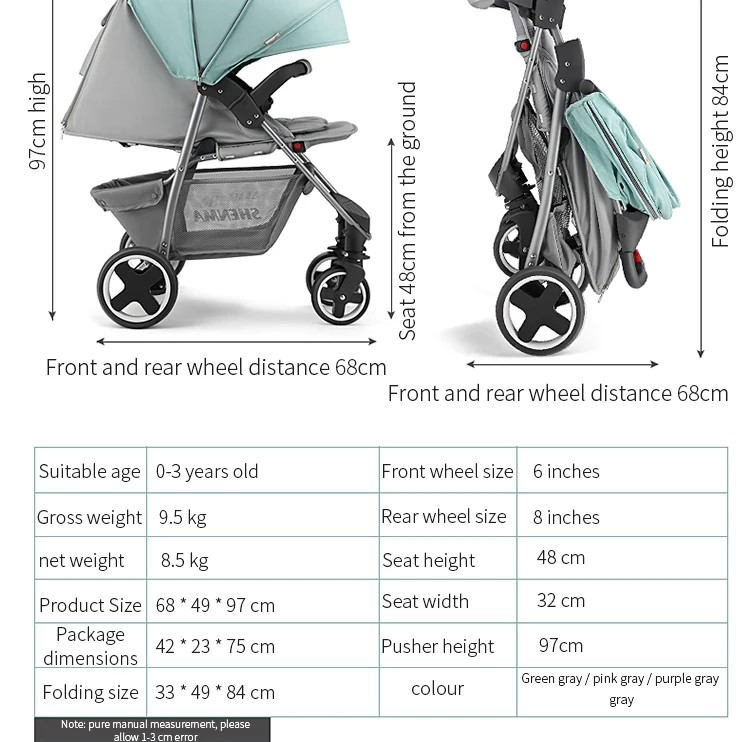 Baby stroller children's lightweight folding umbrella car newborn can sit reclining baby portable shock absorber trolley