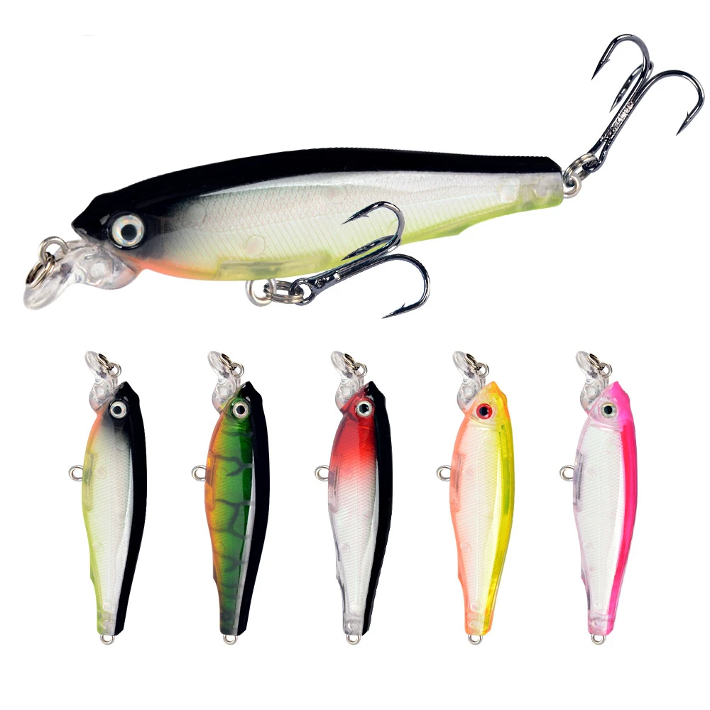 

1Pcs Lifelike Artificial Laser Minnow Fishing Lure 8cm 7.5g Plastic Hard Bait Wobblers Crankbait Swimbait Pesca Tackle