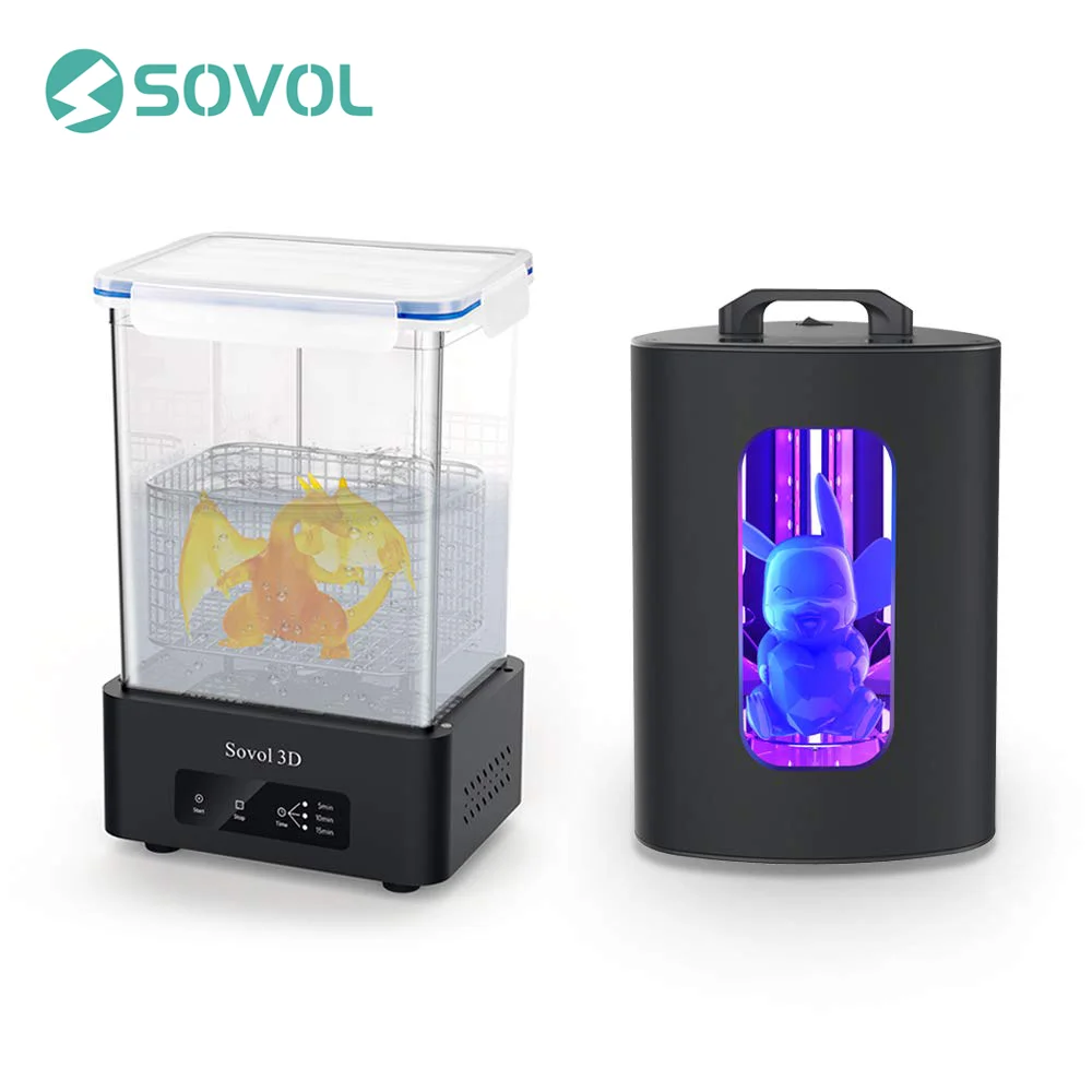Аппарат для мойки и отверждения смолы Sovol SL1 и SL2, станция для LCD SLA DLP 3D принтера