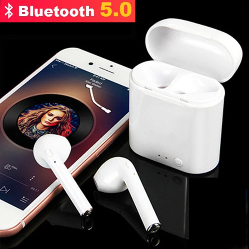 I7s TWS Bluetooth наушники стерео вкладыши Bluetooth гарнитура с зарядкой Pod беспроводные гарнитуры для всех смартфонов