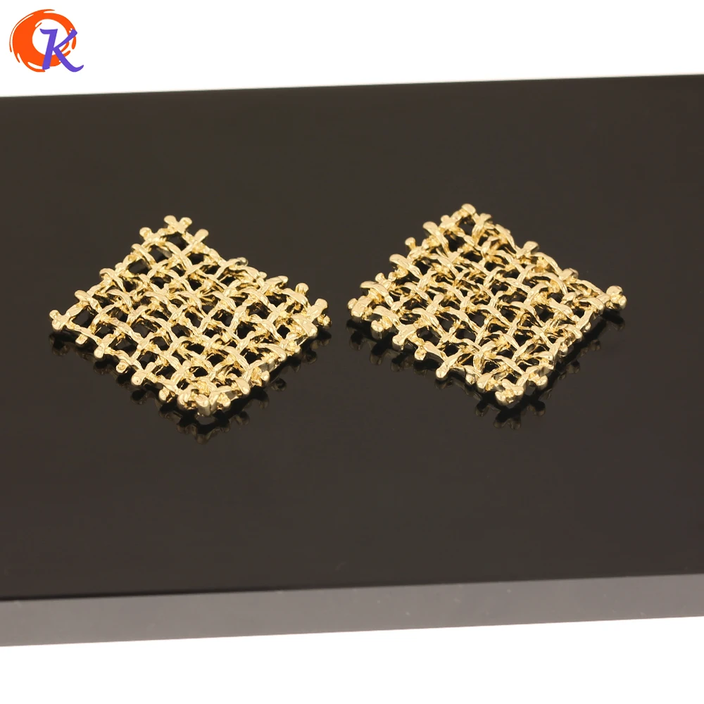 

Cordial Design 100Pcs 31*31MM Jewelry Accessories/DIY Earrings Connectors/Hand Made/Square Grid Shape/Earring Findings/Charms