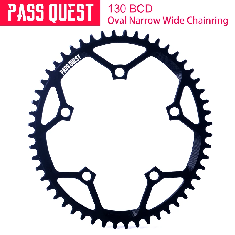 Проходное QUEST 130BCD овальное кольцо цепи велосипеда MTB велосипедная цепь колеса 42T