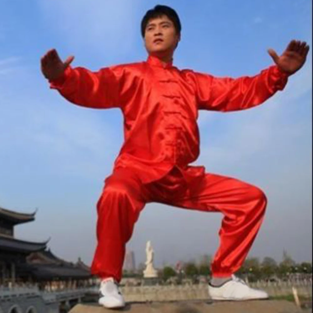 

Unisex Kung Fu Long Sleelve Boxing Sports Adults Solid Tae Kwon Do Polyester Judo TaiChi Uniform