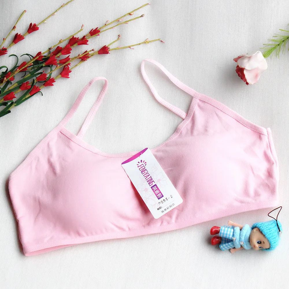 Хлопковый детский спортивный бюстгальтер для бега с пуш ап бесшовное нижнее