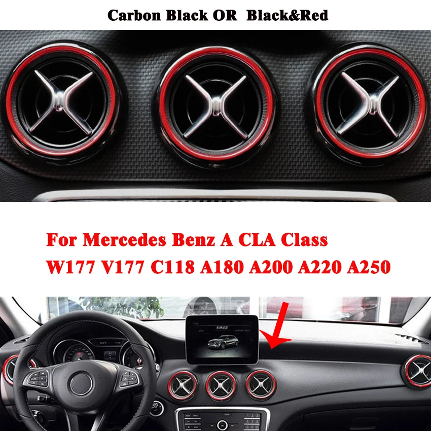 

Высококачественная наклейка на приборную панель с вентиляционным отверстием, Накладка для Mercedes Benz A B CLA GLA Class W176 W246 W117 X156
