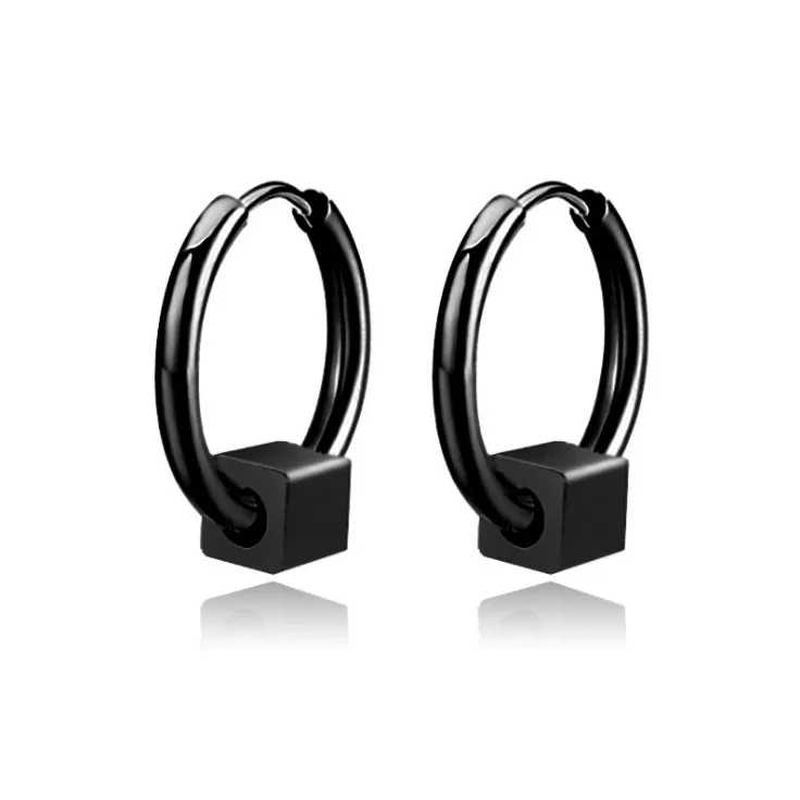 1 шт. 4 стиля унисекс квадратные панк хип хоп серьги из титановой стали клипсы для