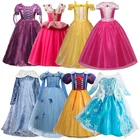 Платье для девочек, рождественский костюм Анны и Эльзы, платья для косплея, платье принцессы Эльзы для девочек на день рождения, детская одежда