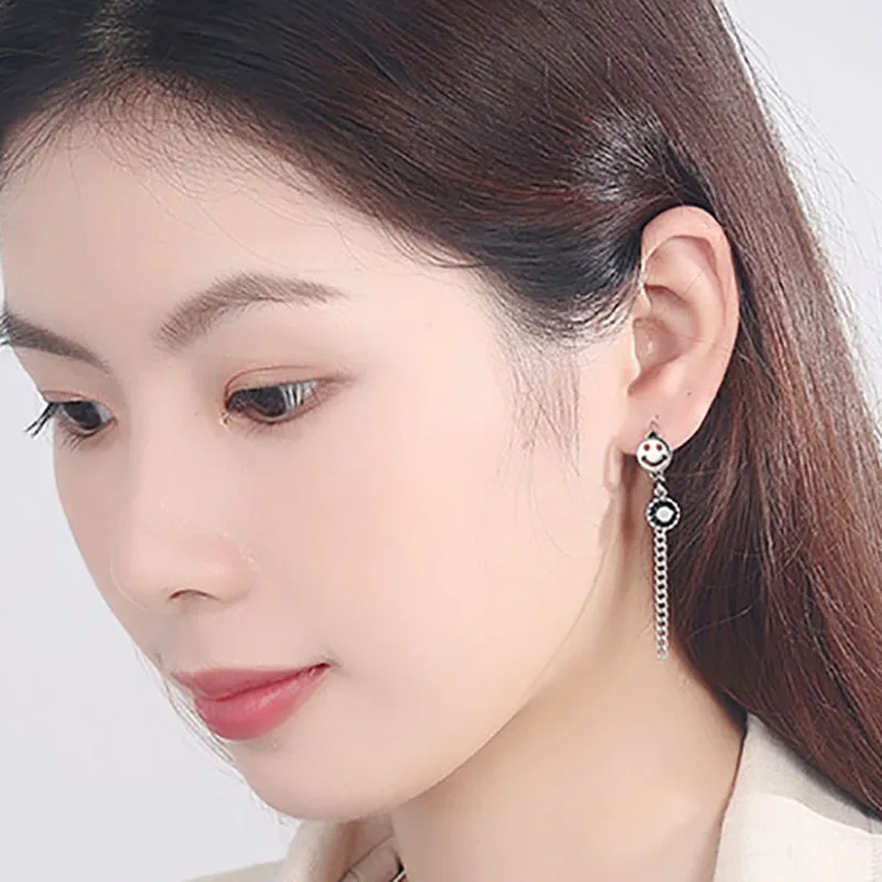 Асимметричные Подвесные серьги Foxanry в виде кролика с улыбающимся лицом винтажные