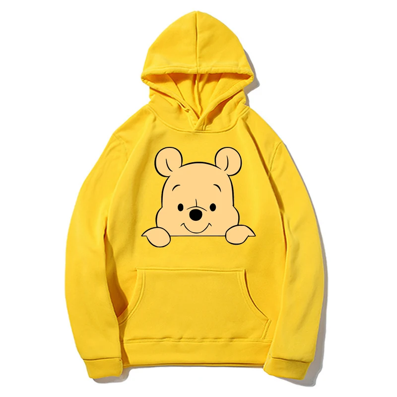 

Disney Winnie the Pooh Fashion Jacket Pockets Pullover Long Sleeve Hooded Spring Autumn Sweatshirt Clothing Loose Hoodies Street