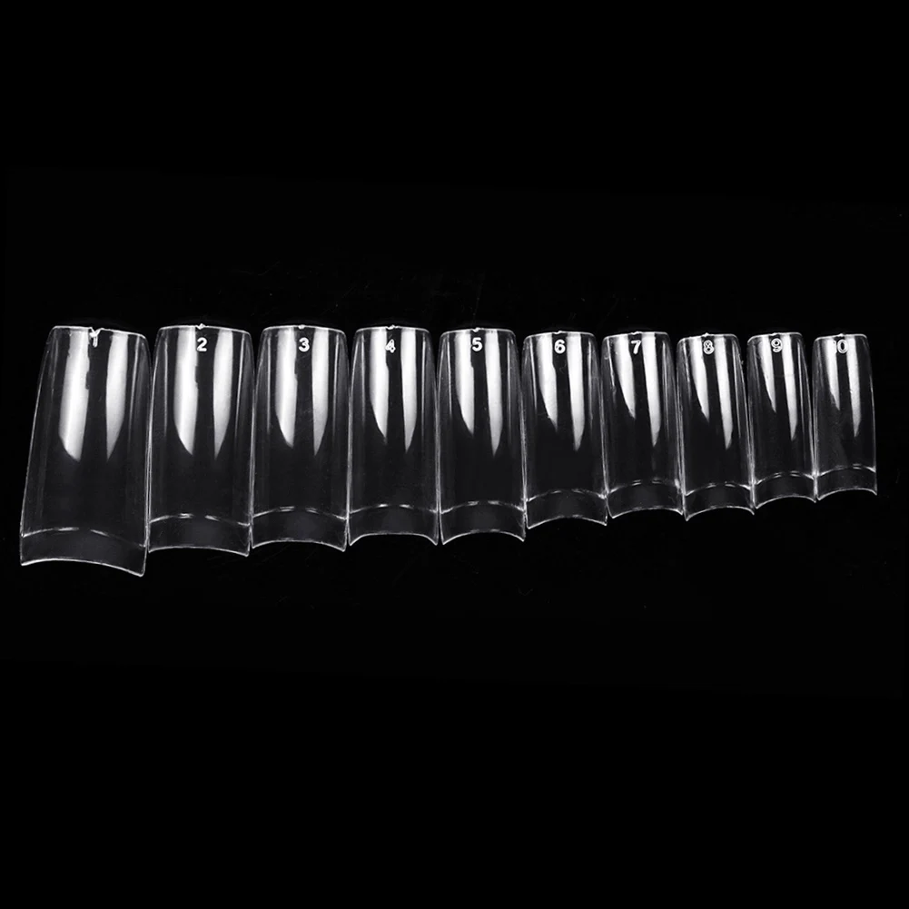 

100/500pcs Tips Transparent Half Cover Nails Half French False Nail Art Tips Acrylic UV Gel Manicure Tip DIY Tool