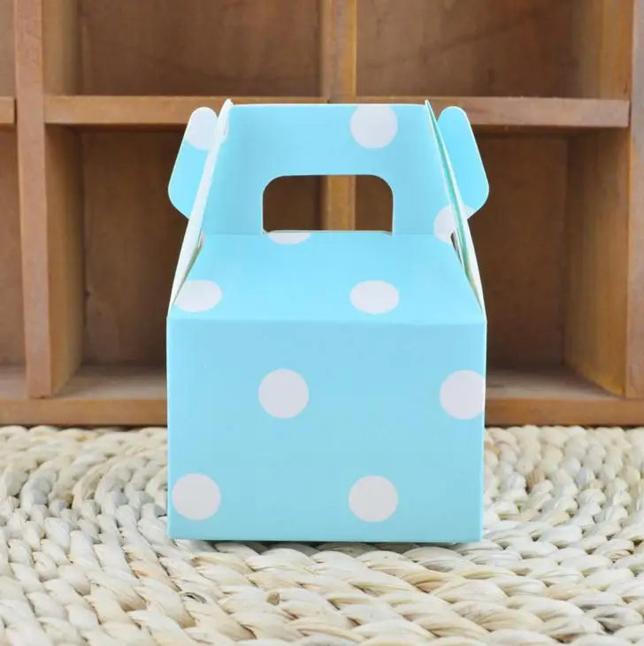 10 шт яркий в горошек картонная двускатная коробка коробки для свадебного