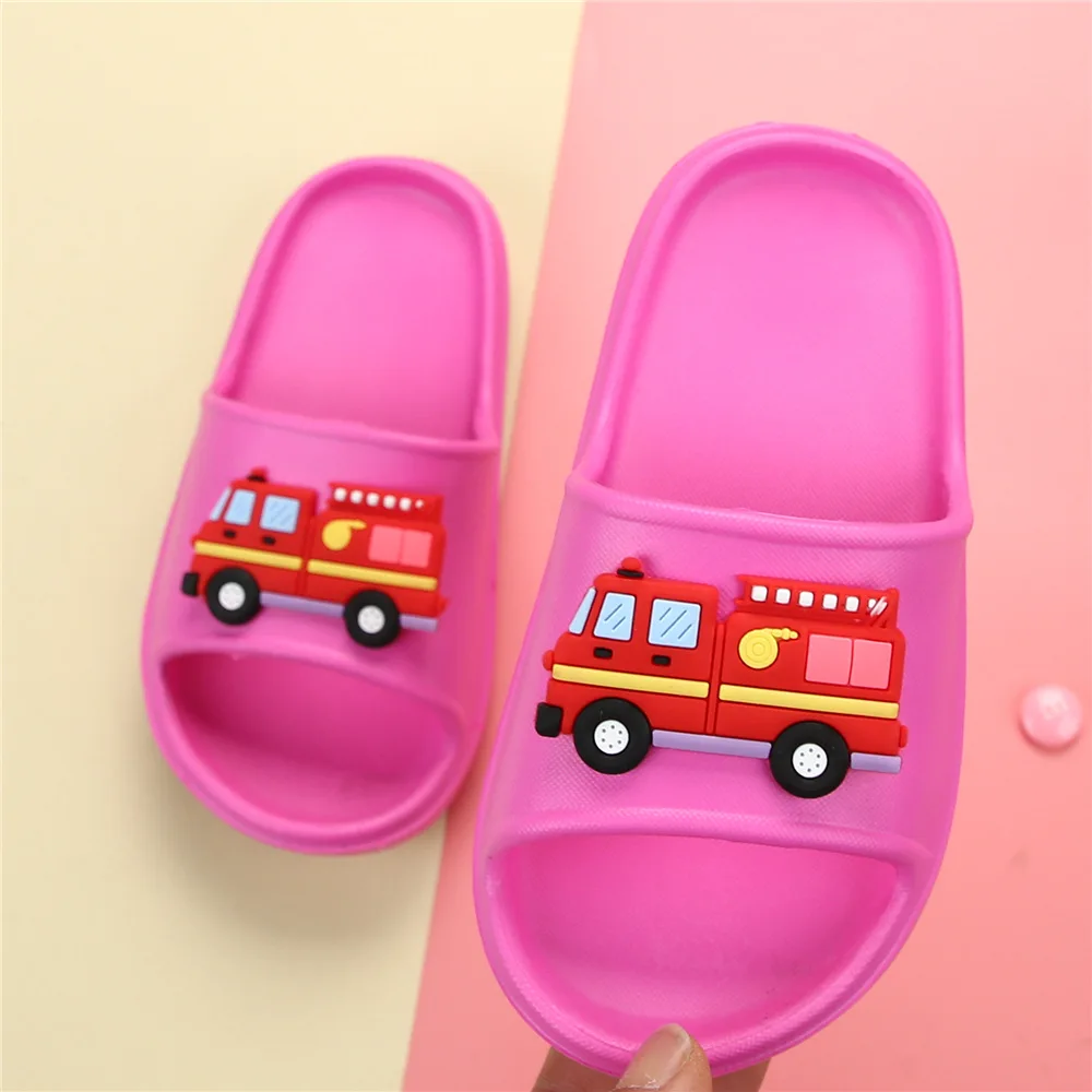 

Children's Slippers Summer New Cute Cartoon Car Non-slip Home Beach Indoor EVA Boys and Girls Sandals Slippers Kids toddler