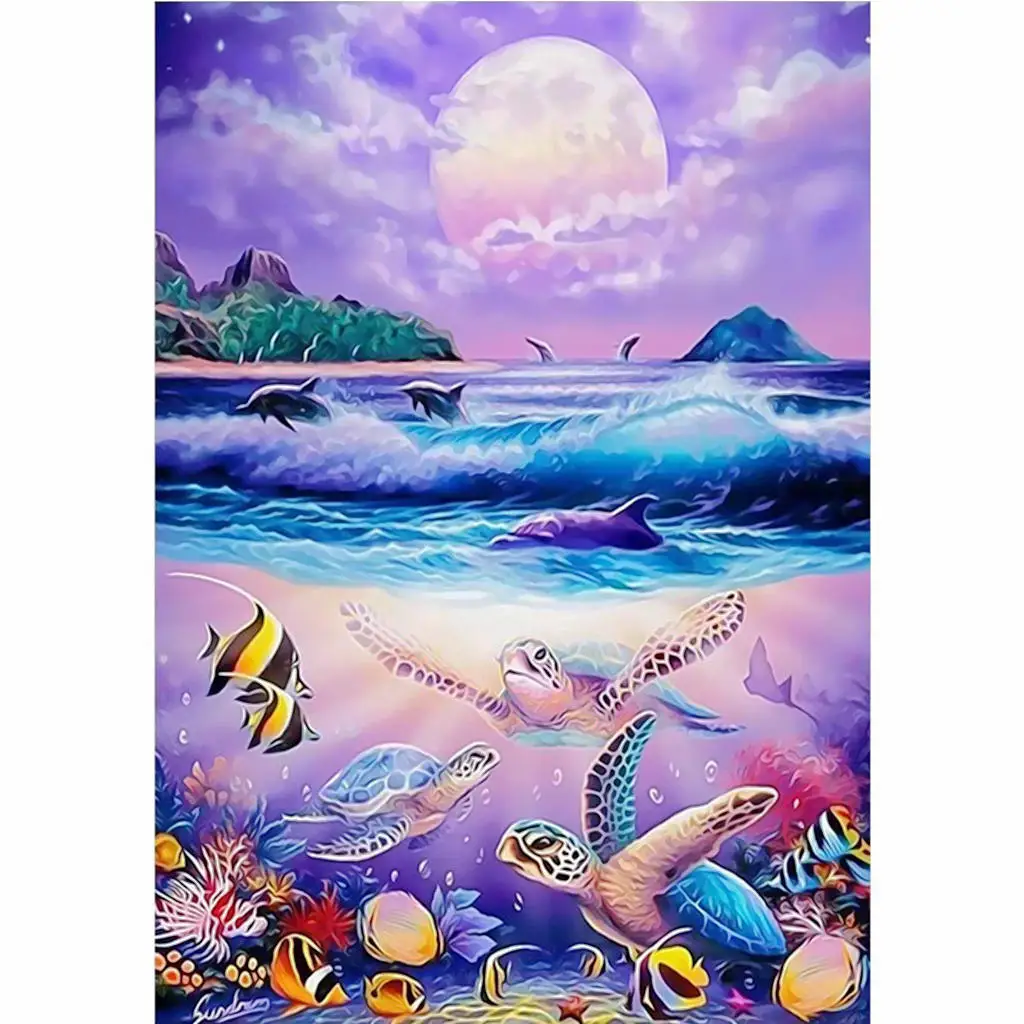 

NEW Home 5D DIY Diamond Painting "Turtle" full diamond cross stitch arts crafts and sewing needle art decorative gift Mozaïek
