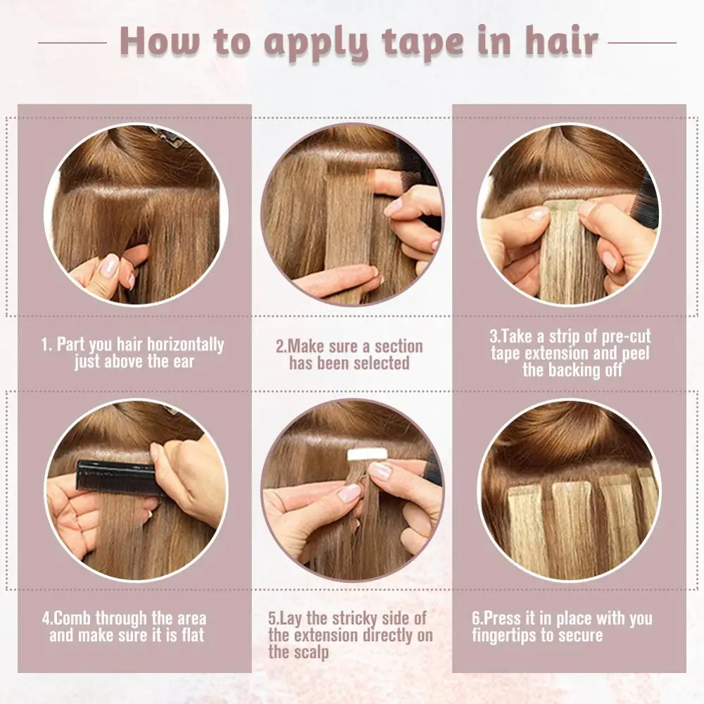 VeSunny клейкая лента для наращивания волос светлые волосы 100% настоящие
