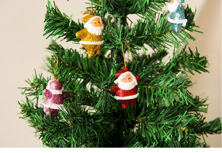 18pcs Мини Санта Клаус Подвески DIY Ёлочные украшения висячие украшения Новогодний подарок Новогодние украшения для дома
