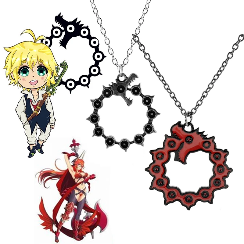 

Anime The Seven Deadly Sins Dragon Necklace Nanatsu No Taizai Cosplay Pendant Necklace Simple Design Choker Chain Jewelry