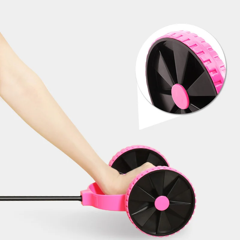 

New Sports Core Double Abdominal Muscle Roller Fitness Abdominal Exercise Equipment Waist Slimming Trainer At Home Fitness