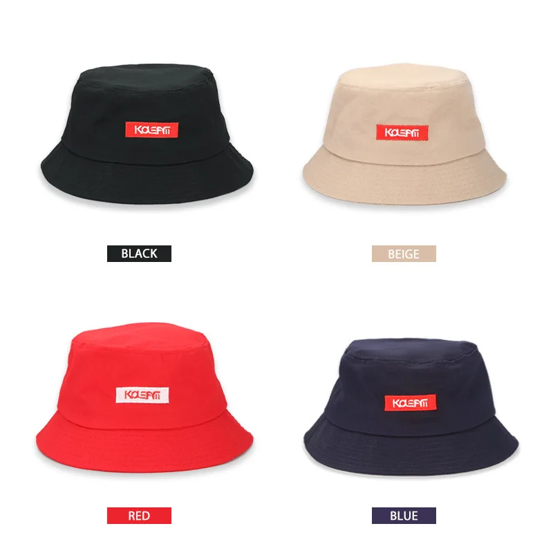 

KDEAM round fisherman sunshade European and American trend concise sun basin hats 3D embroidered LOGO 4 colors