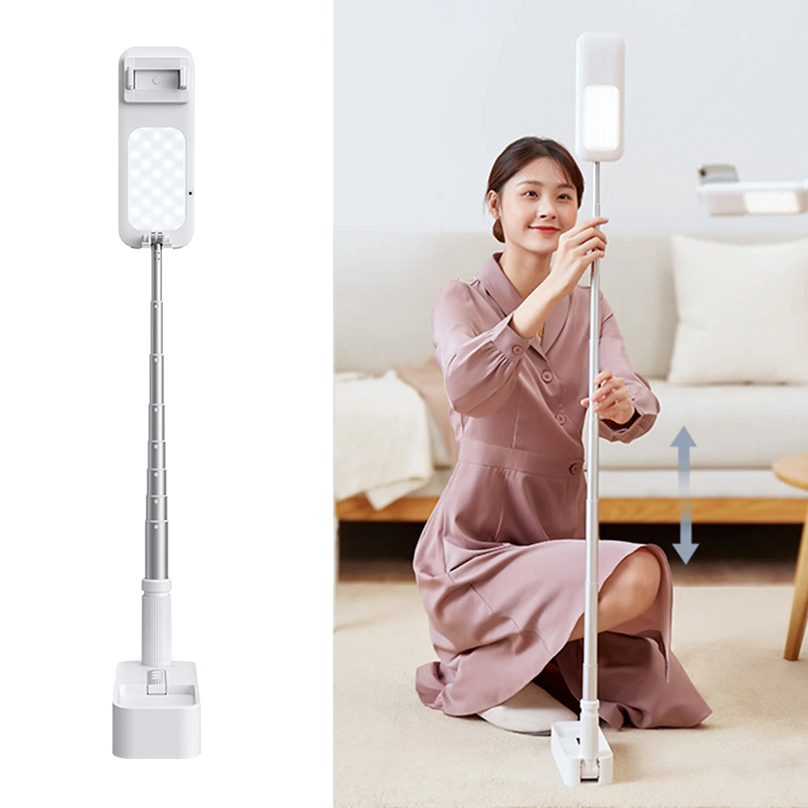 Портативный складной светодиодный светильник для селфи макияжа видео телефона