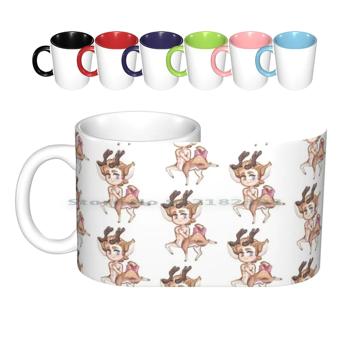 

Deer Rhys Ceramic Mugs Coffee Cups Milk Tea Mug Rhys Tales From The 2 Cute Kawaii Deer Creative Trending Vintage Gift Bottle Cup