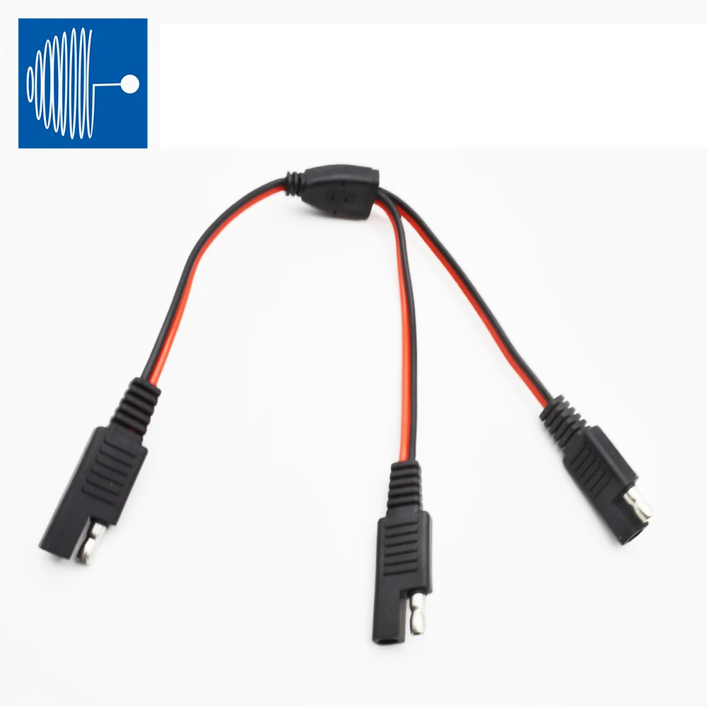 TRIUMPHCABLE 1-24V DIY 1 to 2 SAE Power Extension Cable Adapter Connector Pin Quick Connect Disconnect Plug 18AWG 30cm | Обустройство