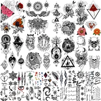 32 pieceslot rich tattoo patterns totem sexy flower rose temporary tattoo stickers for women men boys girls
