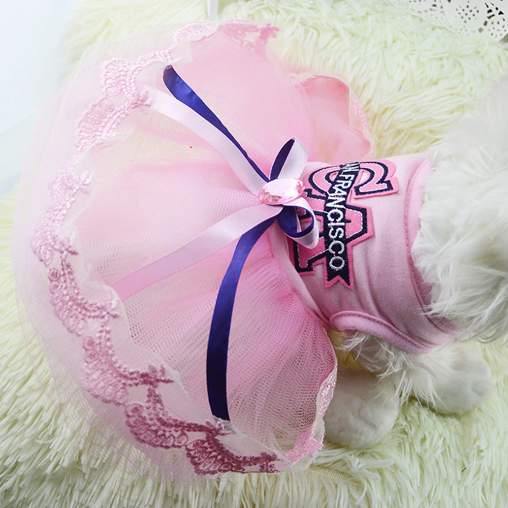 Кружевная юбка с алфавитом одежда для щенка котенка французского бульдога собак