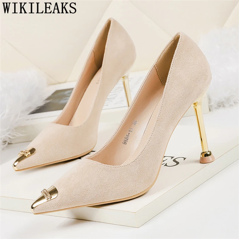 Роскошные каблуки Туфли под платье женские пикантные туфли на выход для женщин