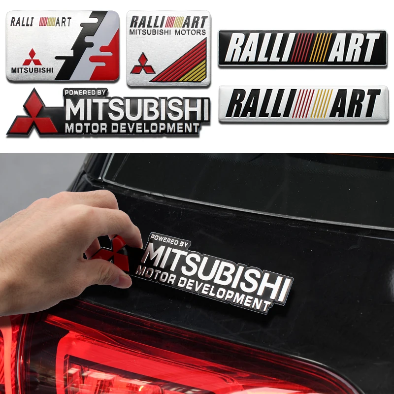 Алюминиевые автомобильные Стикеры для Mitsubishi Outlander Lancer X 9 Asx 2013 Pajero 4 Colt 6 Galant Carisma l200