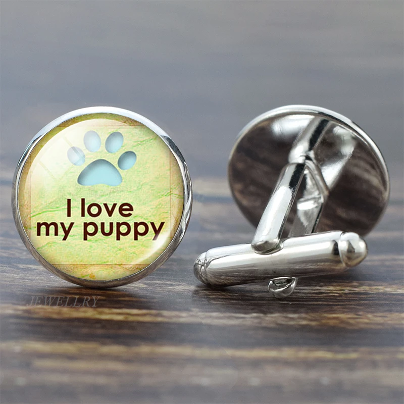 Запонки с принтом собачьей лапы для мужчин запонки набор запонков Свадебные