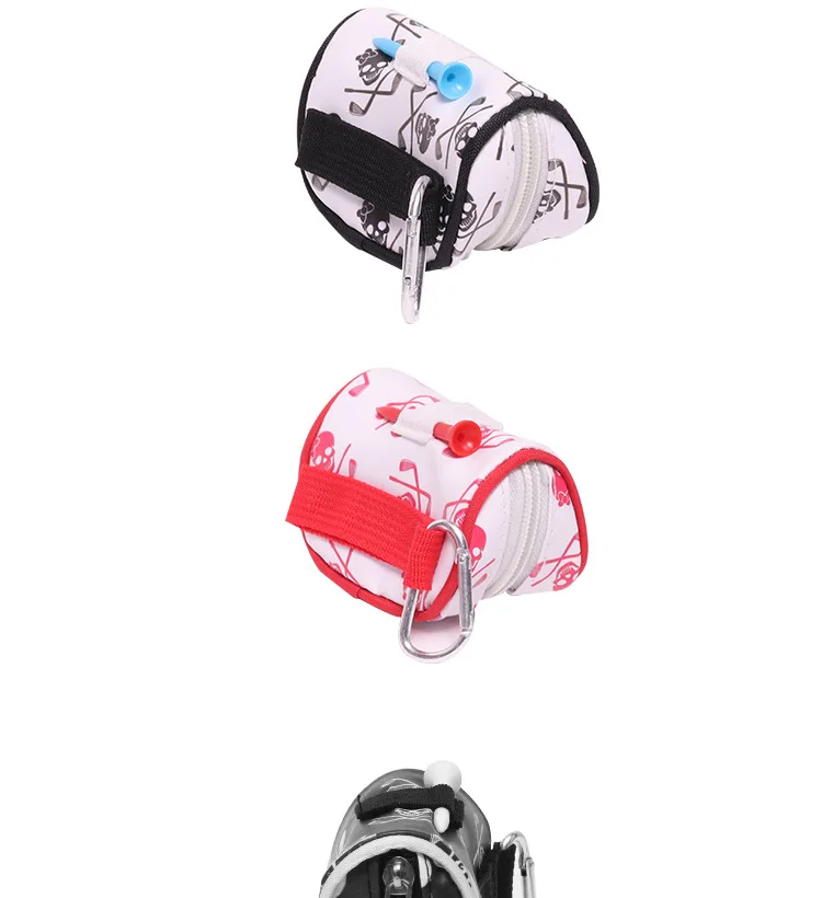 Мяч для мини-гольфа сумка тройники держатель Череп Дизайн искусственная кожа