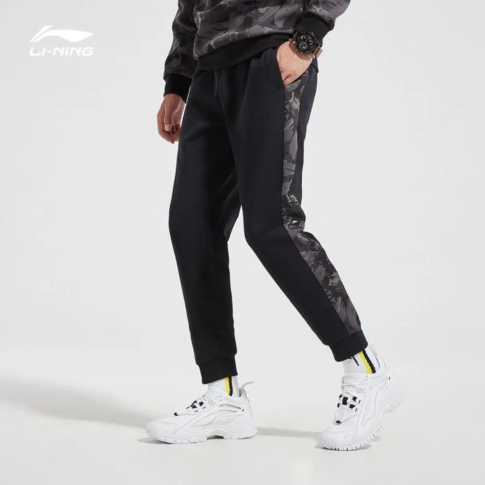 Мужские спортивные брюки Li Ning 66% хлопок 34% полиэстер обычная посадка Удобная
