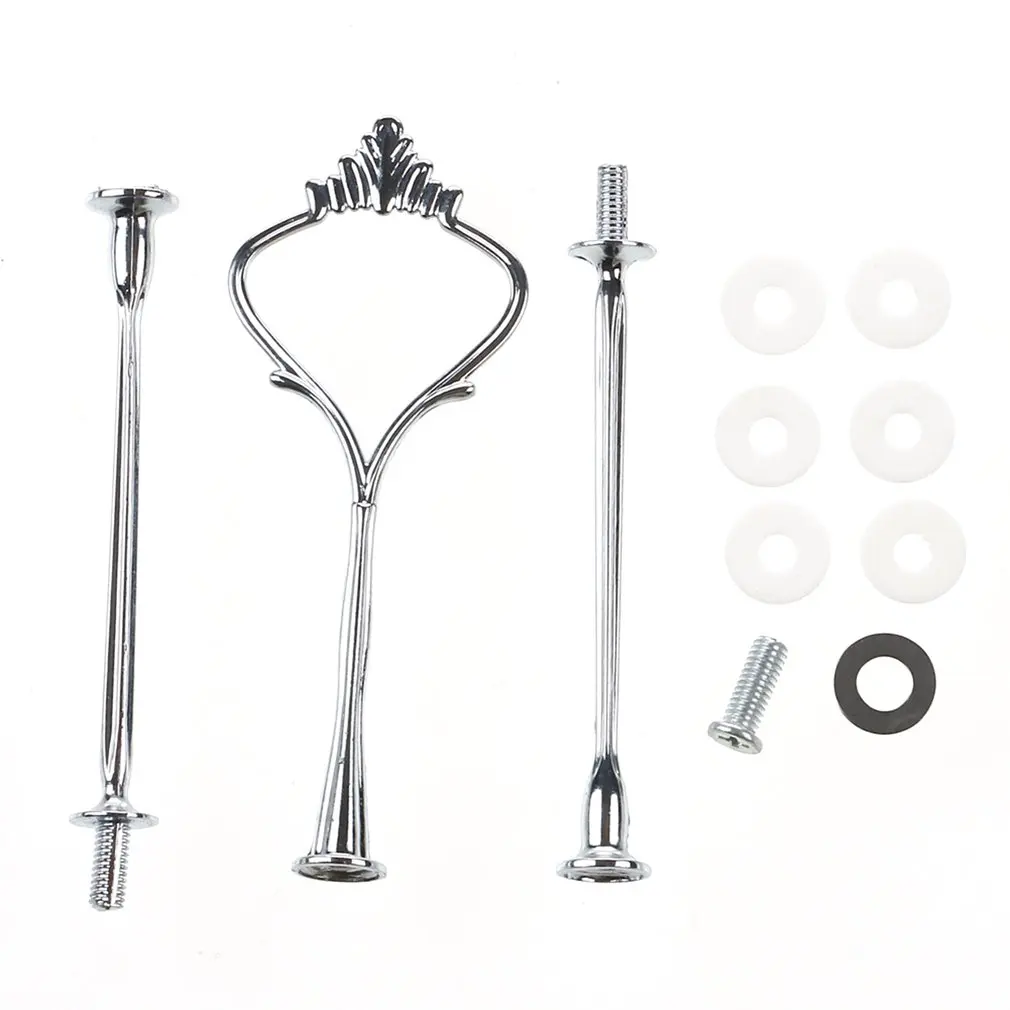 

Delidg 1set Crown Design Cake Zinc Alloy Stand Three Layer Cake Tray Fruit Plate Suitable For Parties Ceremony Wedding